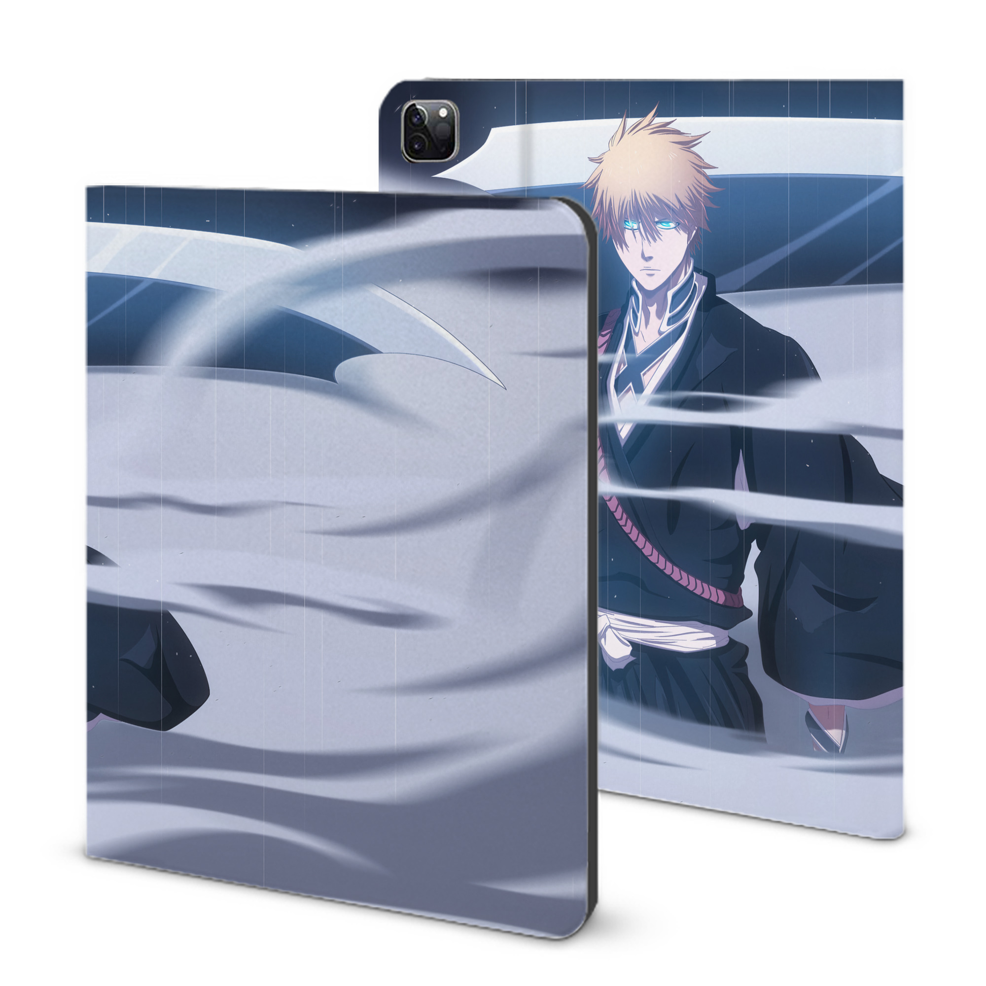 （画像用） ブリーチ BLEACH IPad ケース ブック型 PUレザー TPU 耐衝撃 軽量 薄型 ペン収納なし 全面保護 IPad 各モデル対応